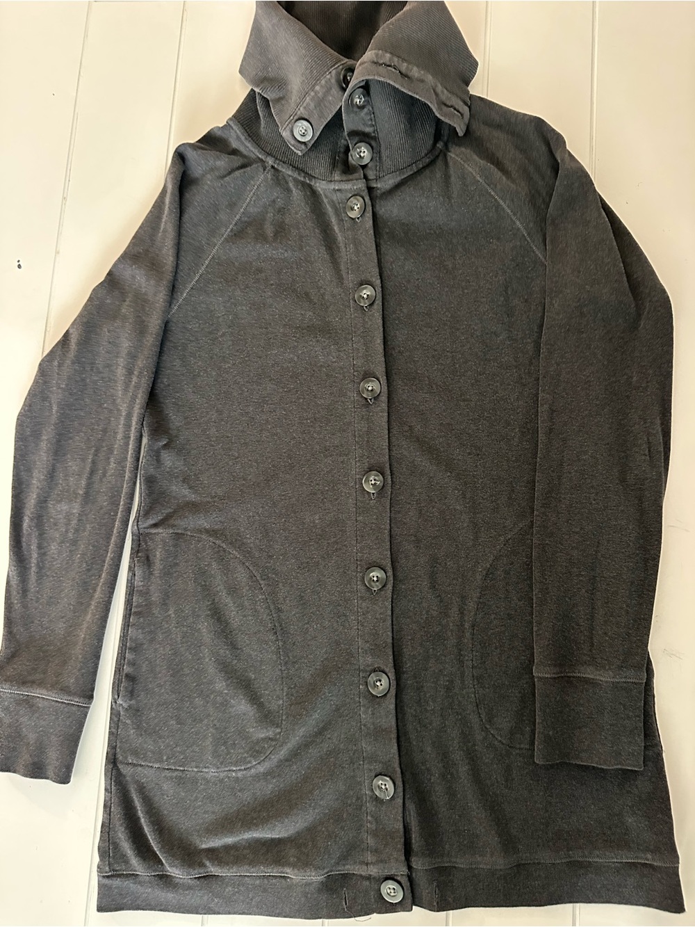 GAP Charcoal Button-Front Utility Jacket